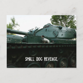 Small Dog Revenge. Postcard