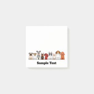 small dogs border postit post-it notes