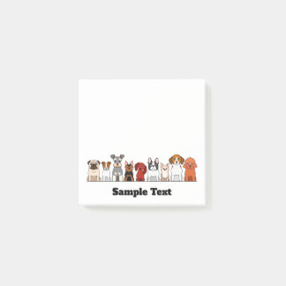 small dogs border postit post-it notes