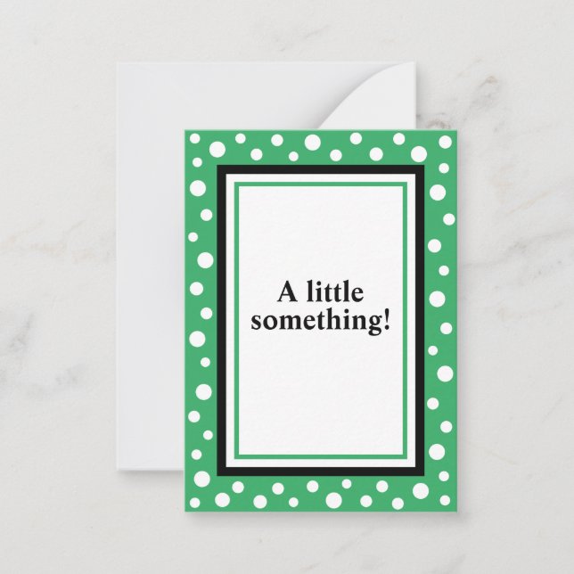 Small Dot "A Little Something!" Cards_Green Card (Front)