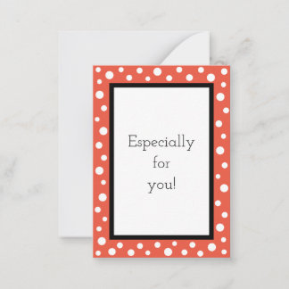 Small Dot Gift Note Cards_Orange Card