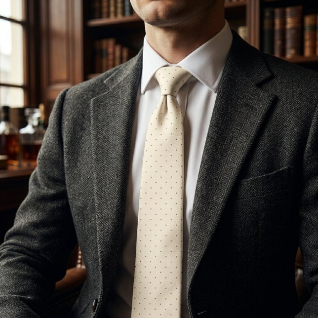 Small Dots on a Beige Background Tie (Creator Uploaded)