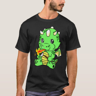 Small Dragon Dino Marshmallow Children T-Shirt