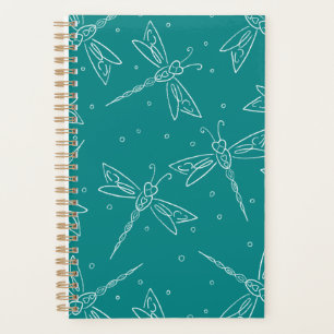 Small dragonfly themed planner - teal