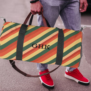 Small Duffel Bag / Custom Monogram-Earth Tones