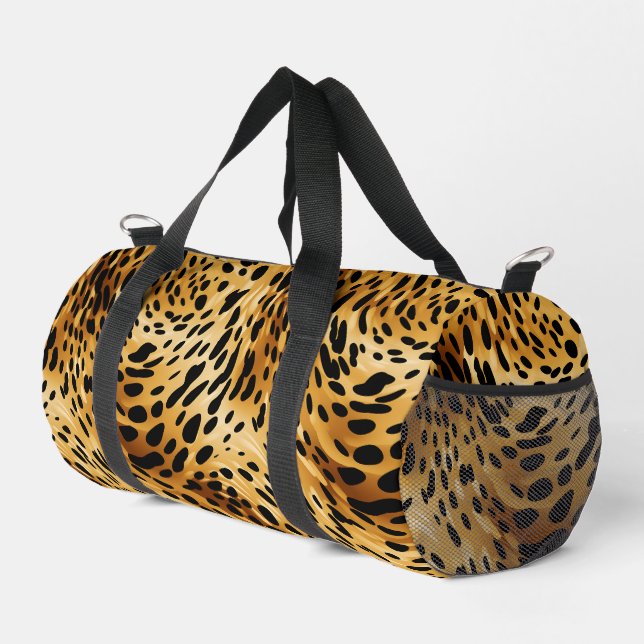 Small Duffel Bag Leopard Print (Right Corner)