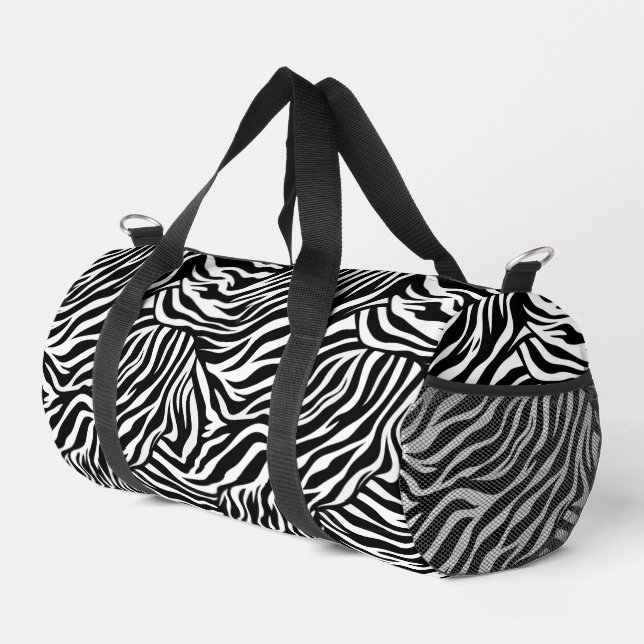 Small Duffel Bag Zebra Print (Right Corner)