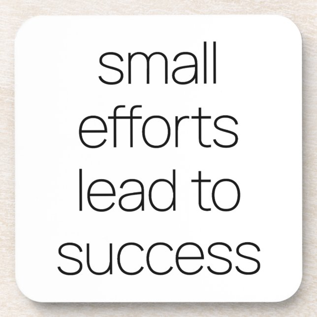 Small Efforts Hard Plastic Coaster (Front)