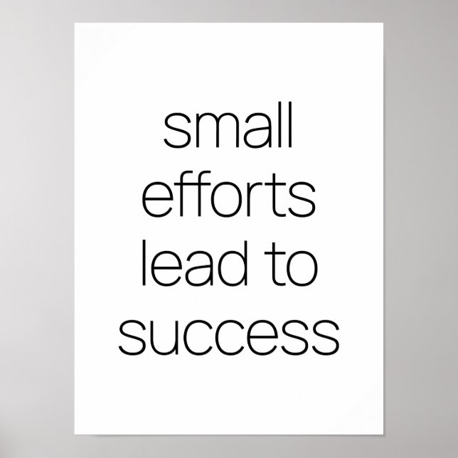 Small Efforts Poster (Front)