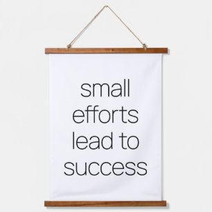 Small Efforts Wood Topped Wall Tapestry