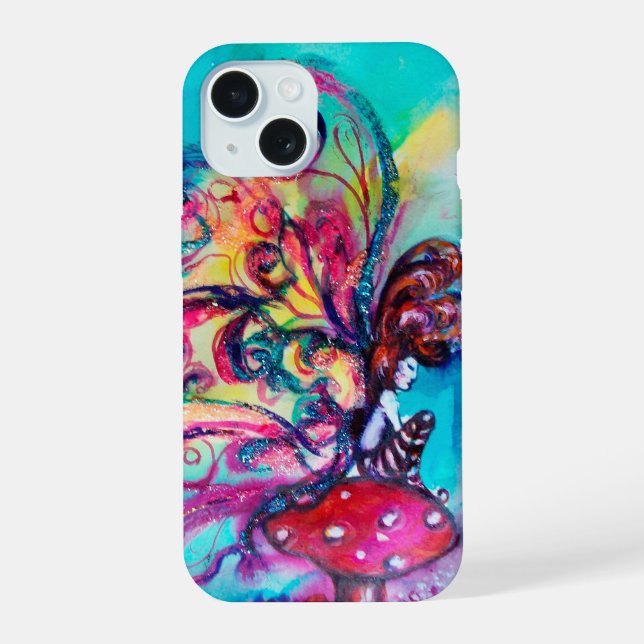 SMALL ELF OF MUSHROOMS iPhone 15 CASE (Back)