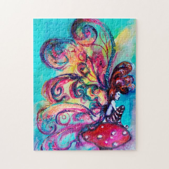 SMALL ELF OF MUSHROOMS JIGSAW PUZZLE (Vertical)