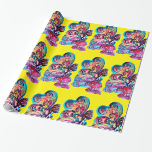 Small Elf of Mushrooms -MAGIC BUTTERFLY PLANT Wrapping Paper