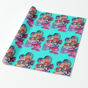 Small Elf of Mushrooms -MAGIC BUTTERFLY PLANT Wrapping Paper