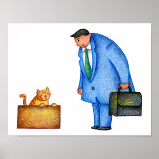 Small encounter on the way home.  poster