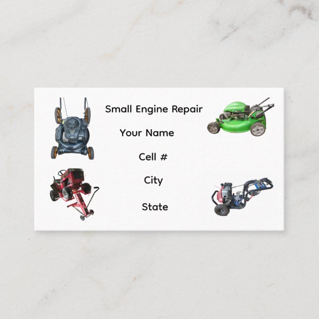 Small Engine Repair Business Card (Front)