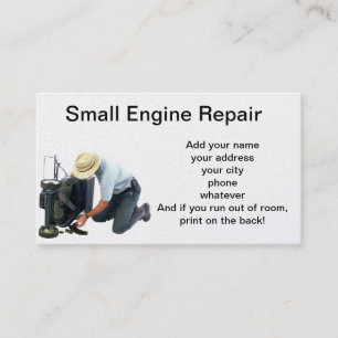 Small engine repair business card
