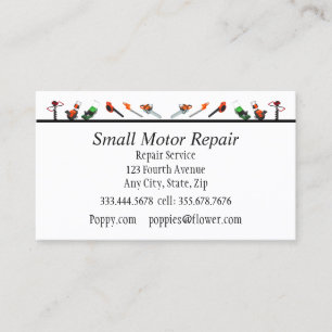 Small Engine Repair Custom Business Cards