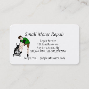 Small Engine Repair Custom Business Cards