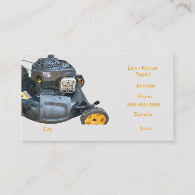 Small Engine Repair Mechanic Business Card (Front)