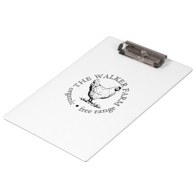 Small Farm Business Promotional Logo Clipboard (Angled)