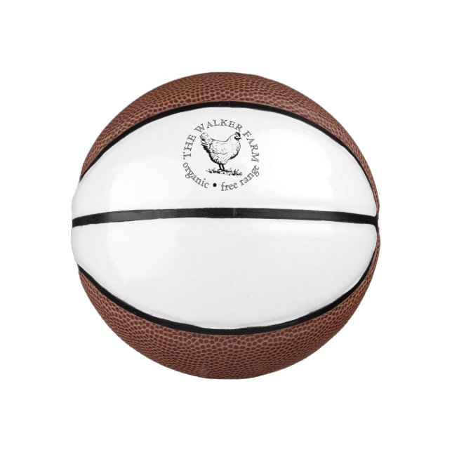 Small Farm Business Promotional Logo Mini Basketball (Front)