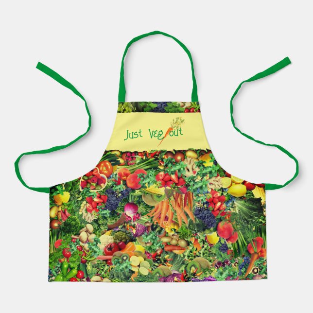 Small Fashionable Chef Healthy Vegetable Apron (Front)