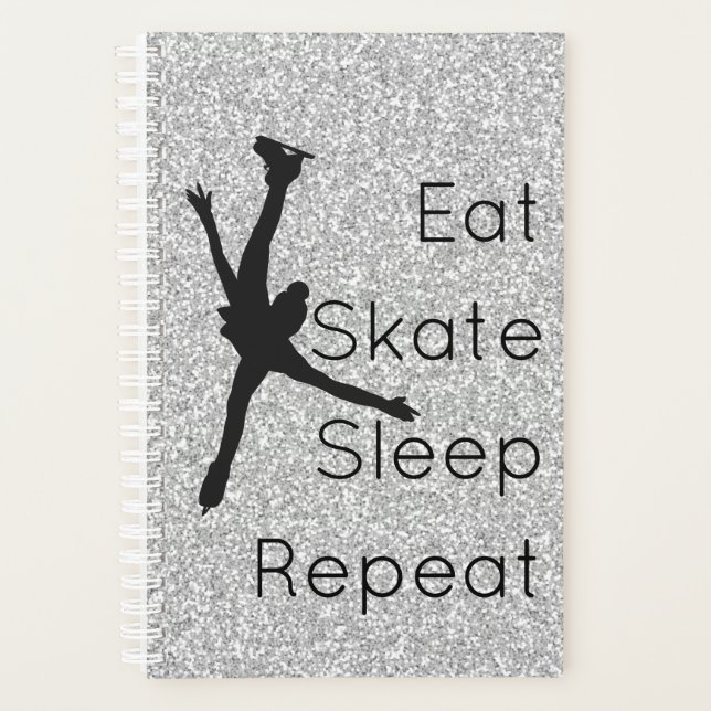Small Figure skating planner - silver & black (Front)