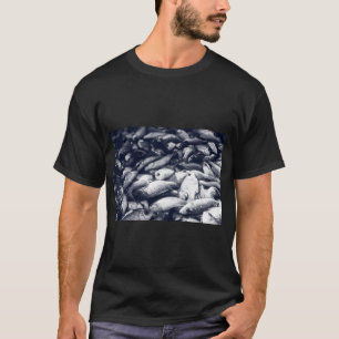 Small fishes from pond fishing stacked full frame T-Shirt