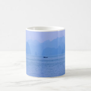 Small fishing boat in Ha Long Bay - Vietnam, Asia Coffee Mug