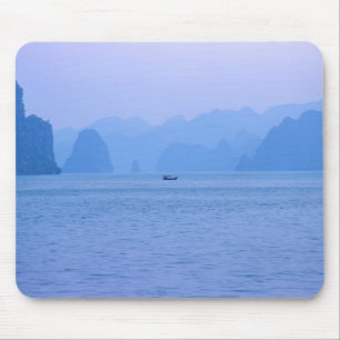 Small fishing boat in Ha Long Bay - Vietnam, Asia Mouse Mat