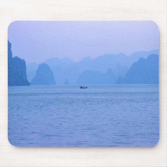 Small fishing boat in Ha Long Bay - Vietnam, Asia Mouse Mat (Front)