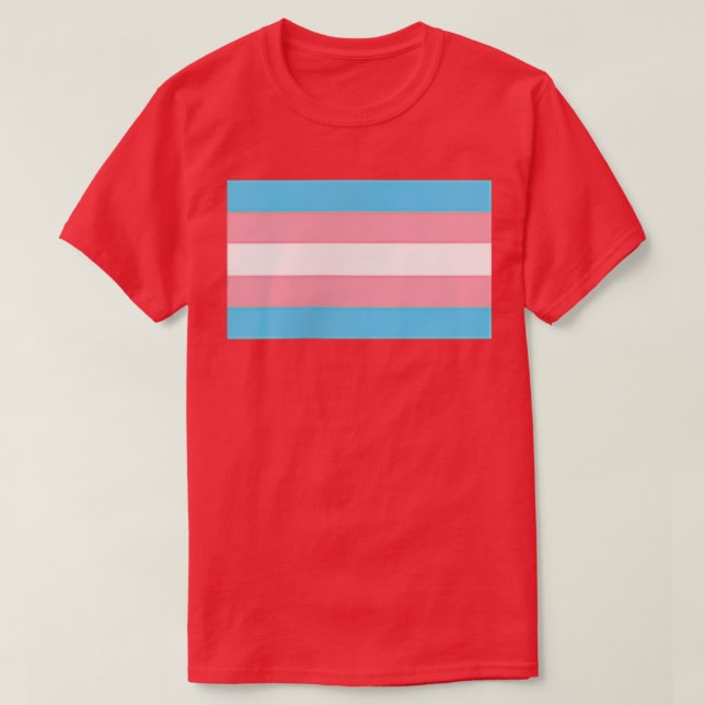 Small Flag Subtle Trans Pride Transgender Rights L T-Shirt (Design Front)