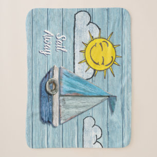Small fleece blanket Driftwood Beach yacht design