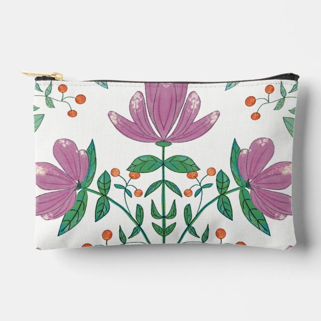 Small Floral Accessory Pouch (Front)