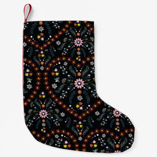 Small flower heart: fantasy seamless. christmas stocking