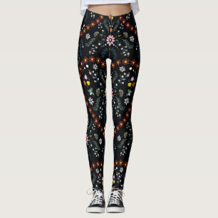 Small flower heart: fantasy seamless. leggings