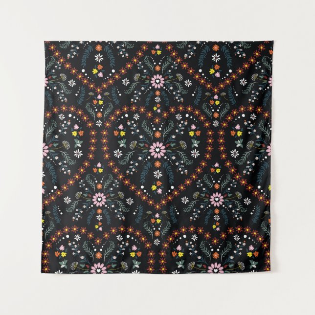 Small flower heart: fantasy seamless. tapestry (Front)