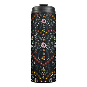 Small flower heart: fantasy seamless. thermal tumbler