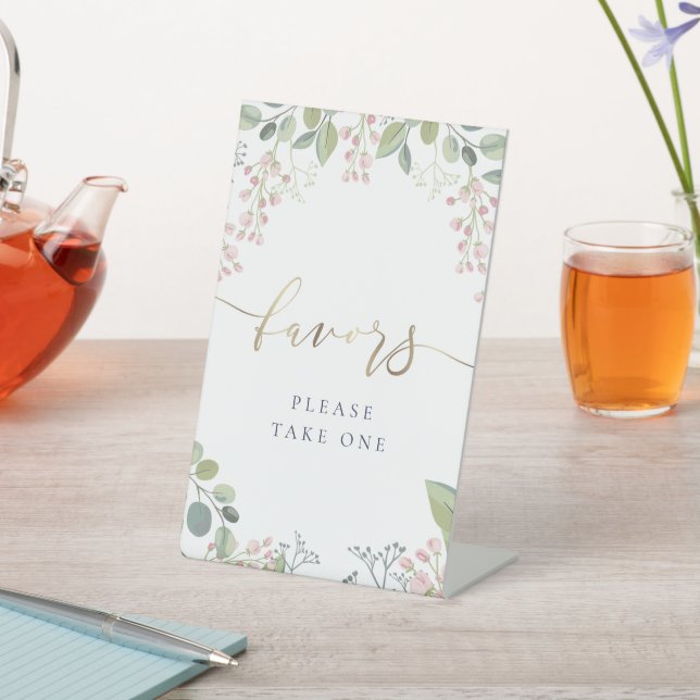 small flowers favours pedestal sign (In SItu)