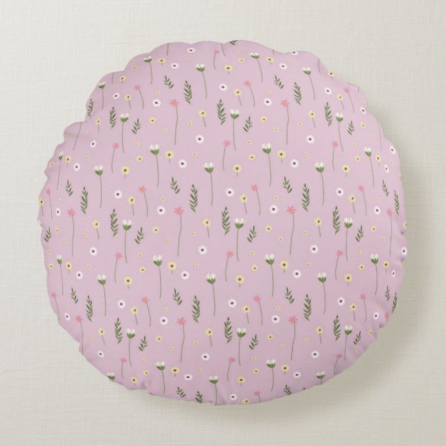 small flowers round cushion (Front)