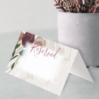 Small Folded Burgundy Beige Roses Folded Wedding