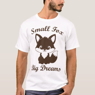 Small Fox, Big Dreams Cute Cartoon Fox T-Shirt