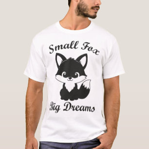 Small Fox, Big Dreams Cute Cartoon Fox T-Shirt