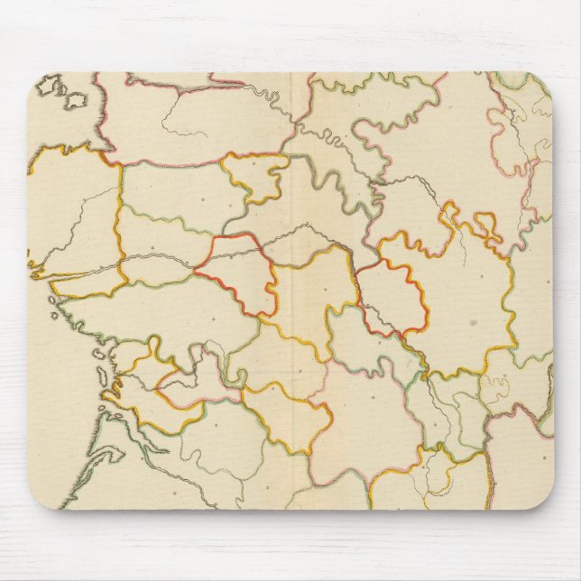 Small French Rivers Outline Mouse Mat (Front)