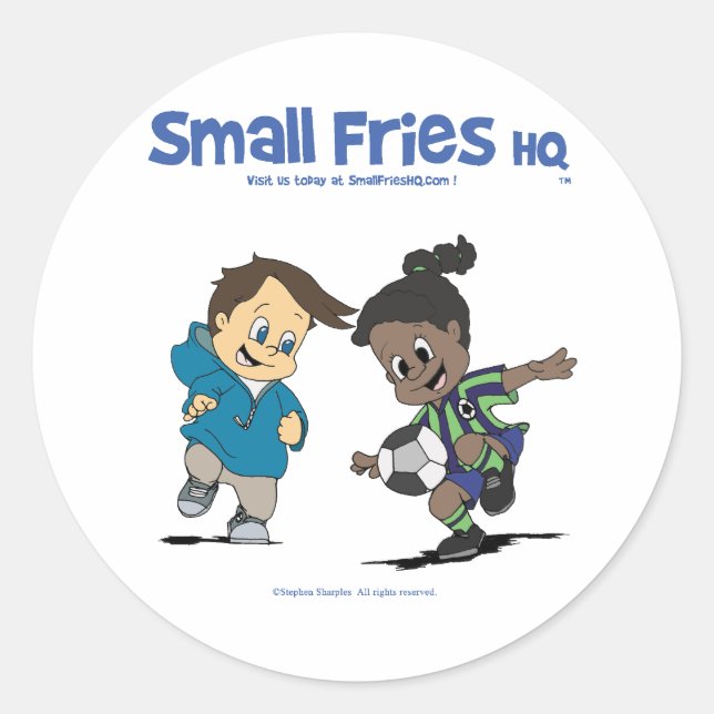 Small Fries HQ Danny and Delores Sticker Round (Front)
