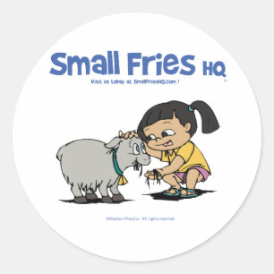 Small Fries HQ Junebug Sticker Round