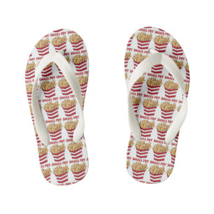 SMALL FRY Fast Food French Fries Kid Flip Flops