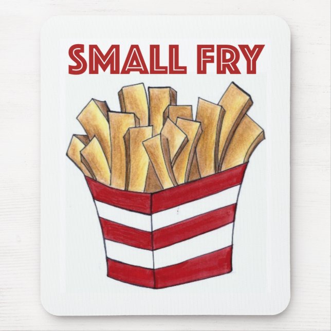 SMALL FRY French Fries Fast Food Junk Foodie Mouse Mat (Front)