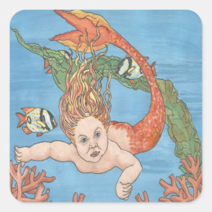 Small Fry Mermaid Sticker